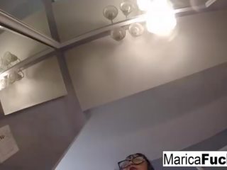Marica hase ใน เกี่ยวกับกาม ชุดชั้นใน masturbates ใน the กระจก