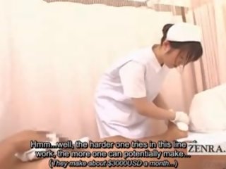 Subtitled cfnm japansk sykepleier gir pasient sponge bad