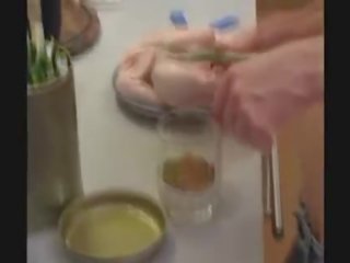 Ultra thin damsel cooking and fucking