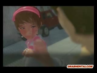 3d animé enchaîné et dur fourré par ghetto monstre